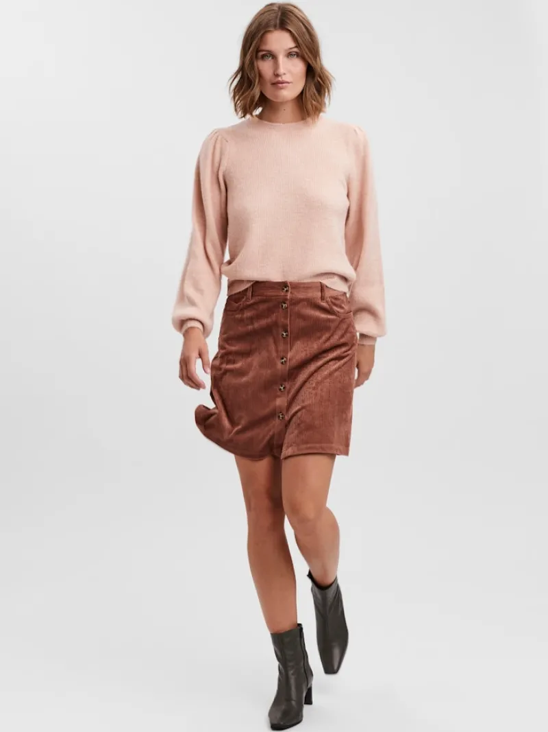 Vero Moda Pullover & Sweatshirts*VMLEFILE LS O-NECK PUFF BLOUSE COLOR Sepia Rose