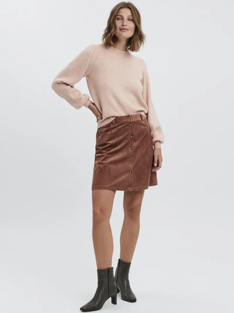 Vero Moda Pullover & Sweatshirts*VMLEFILE LS O-NECK PUFF BLOUSE COLOR Sepia Rose