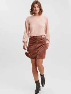 Vero Moda Pullover & Sweatshirts*VMLEFILE LS O-NECK PUFF BLOUSE COLOR Sepia Rose