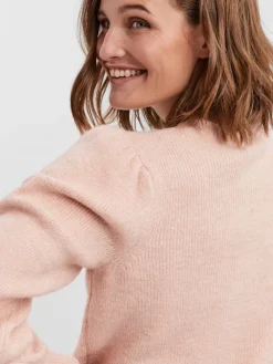 Vero Moda Pullover & Sweatshirts*VMLEFILE LS O-NECK PUFF BLOUSE COLOR Sepia Rose