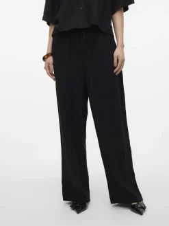 Vero Moda Hosen*VMLINN HW PANTS WVN NOOS Black