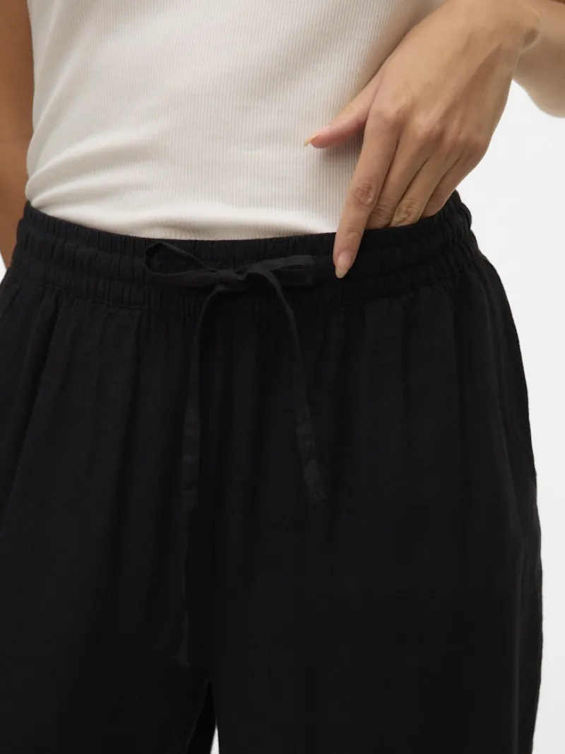 Vero Moda Hosen*VMLINN HW PANTS WVN NOOS Black