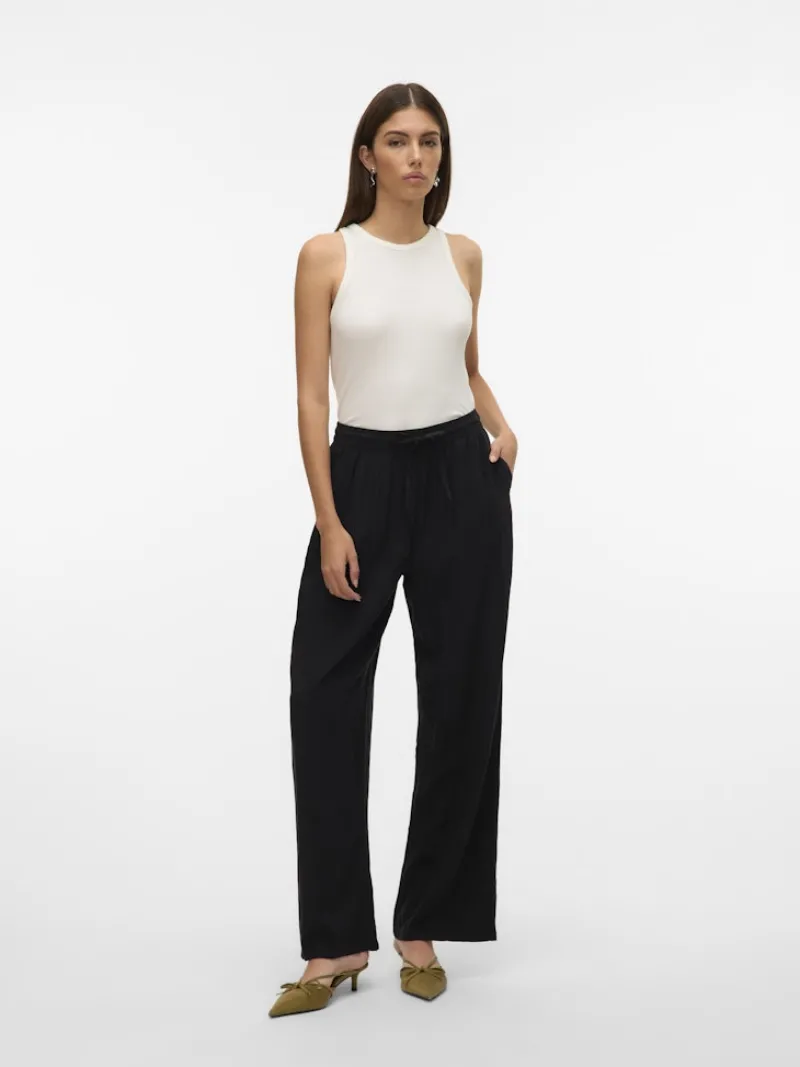 Vero Moda Hosen*VMLINN HW PANTS WVN NOOS Black