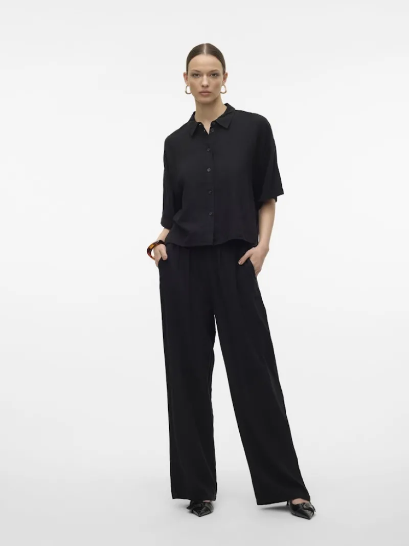 Vero Moda Hosen*VMLINN HW PANTS WVN NOOS Black