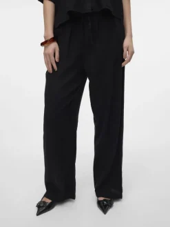 Vero Moda Hosen*VMLINN HW PANTS WVN NOOS Black