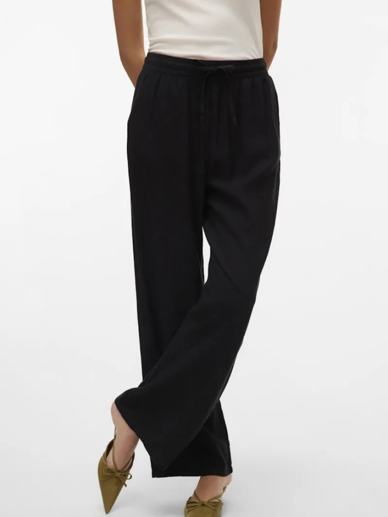 Vero Moda Hosen*VMLINN HW PANTS WVN NOOS Black