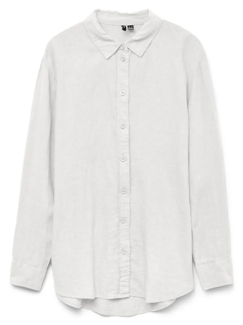Vero Moda Blusen*VMLINN LS SHIRT WVN NOOS Snow White
