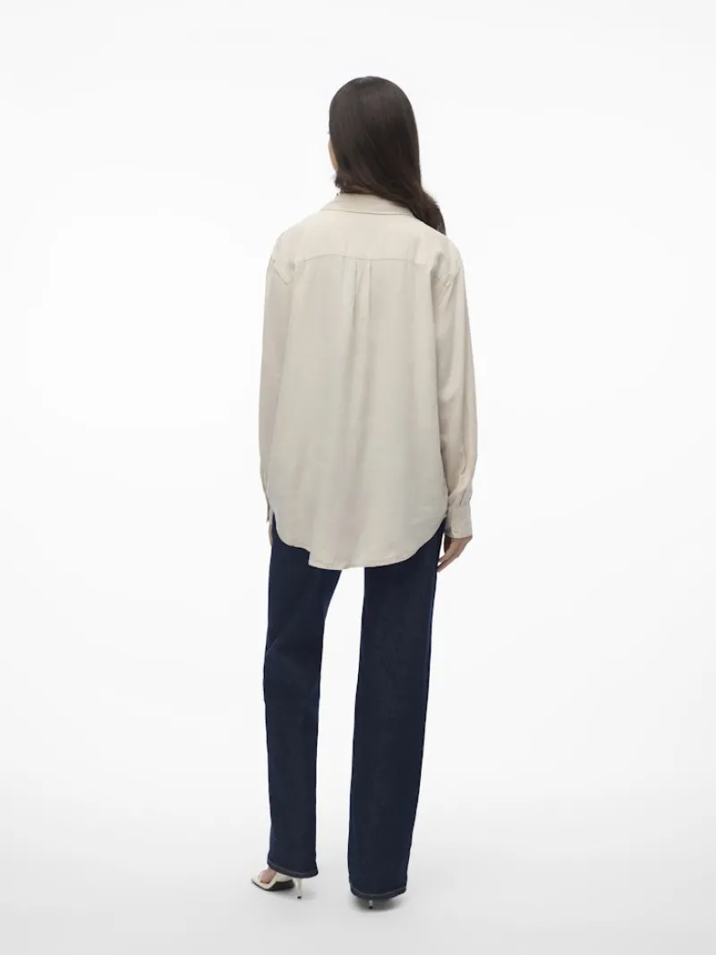 Vero Moda Blusen*VMLINN LS SHIRT WVN NOOS moonbeam