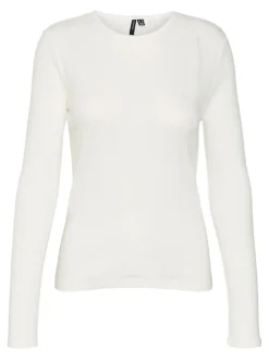 Vero Moda Shirts*VMLISA POINTELLE LS TOP JRS NOOS Snow White
