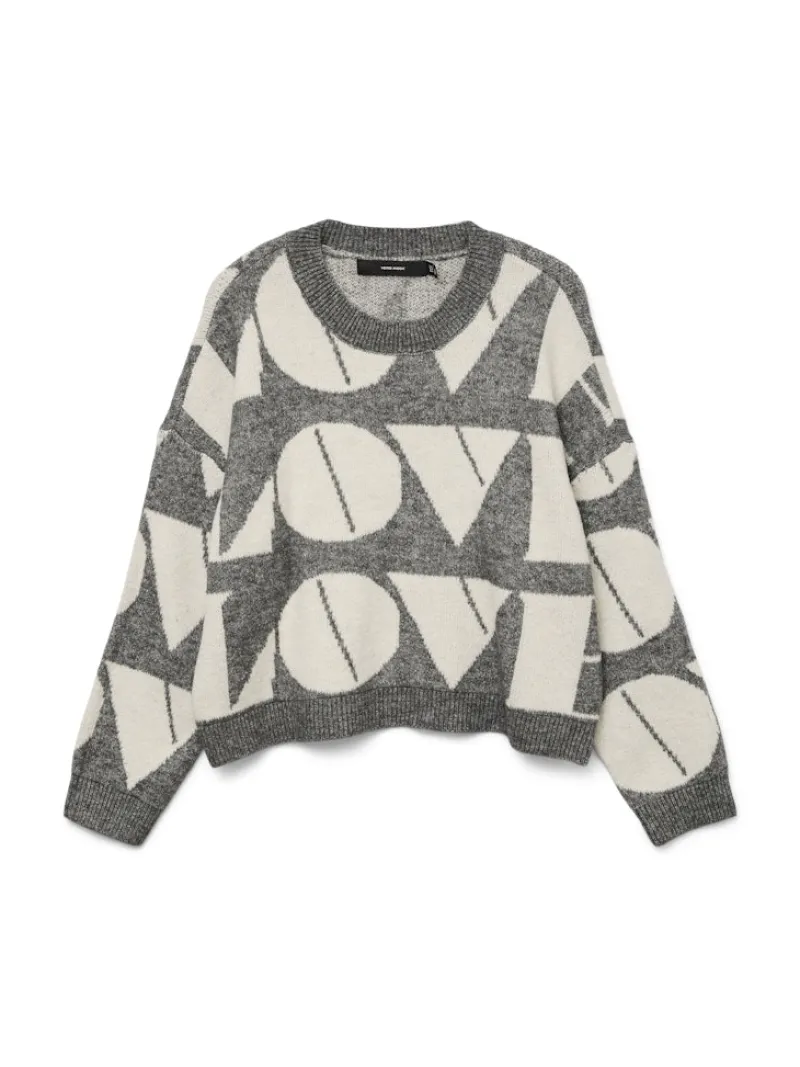 Vero Moda Pullover & Sweatshirts*VMLOVE LS O-NECK PULLOVER BOO Medium Grey Melange