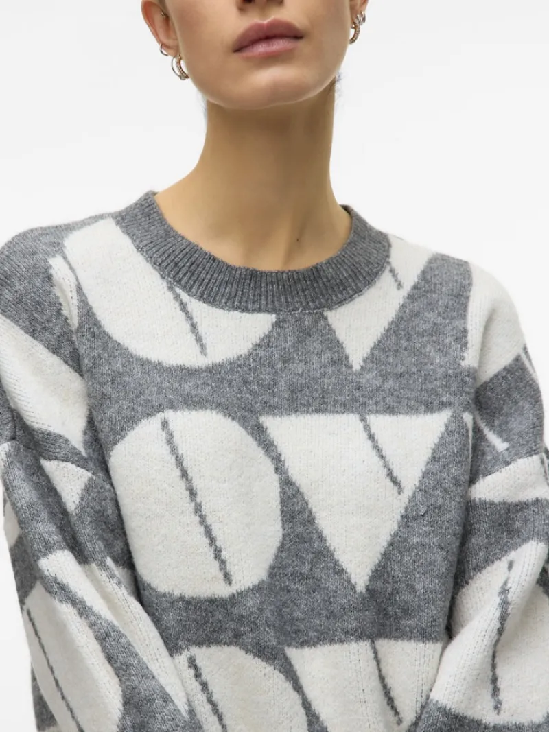 Vero Moda Pullover & Sweatshirts*VMLOVE LS O-NECK PULLOVER BOO Medium Grey Melange