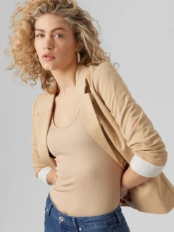 Vero Moda Jacken*VMLUCCA LS SLIM JERSEY BLAZER NOOS irish cream