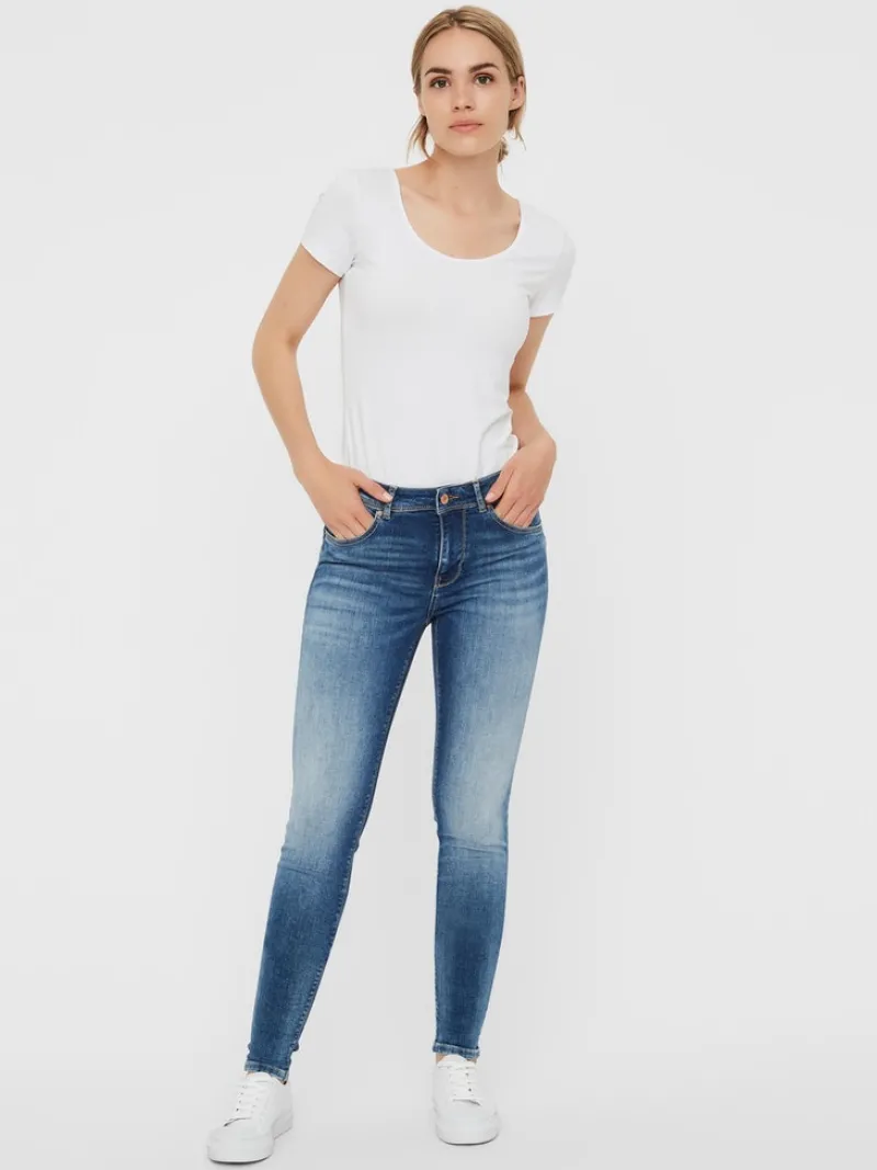 Vero Moda Jeans*VMLUX MR SLIM JEANS RI310 NOOS Medium Blue Denim