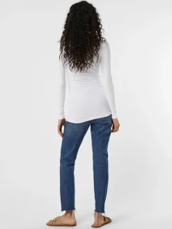 Vero Moda Shirts*VMMAXI MY LS SOFT LONG U-NECK NOOS Bright White