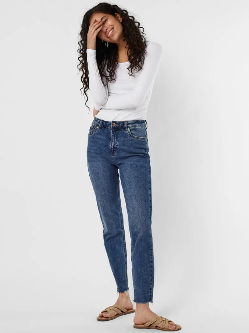 Vero Moda Shirts*VMMAXI MY LS SOFT LONG U-NECK NOOS Bright White