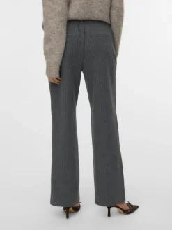 Vero Moda Hosen*VMMAYA JOJO MW STRAIGHT PANT Medium Grey Melange