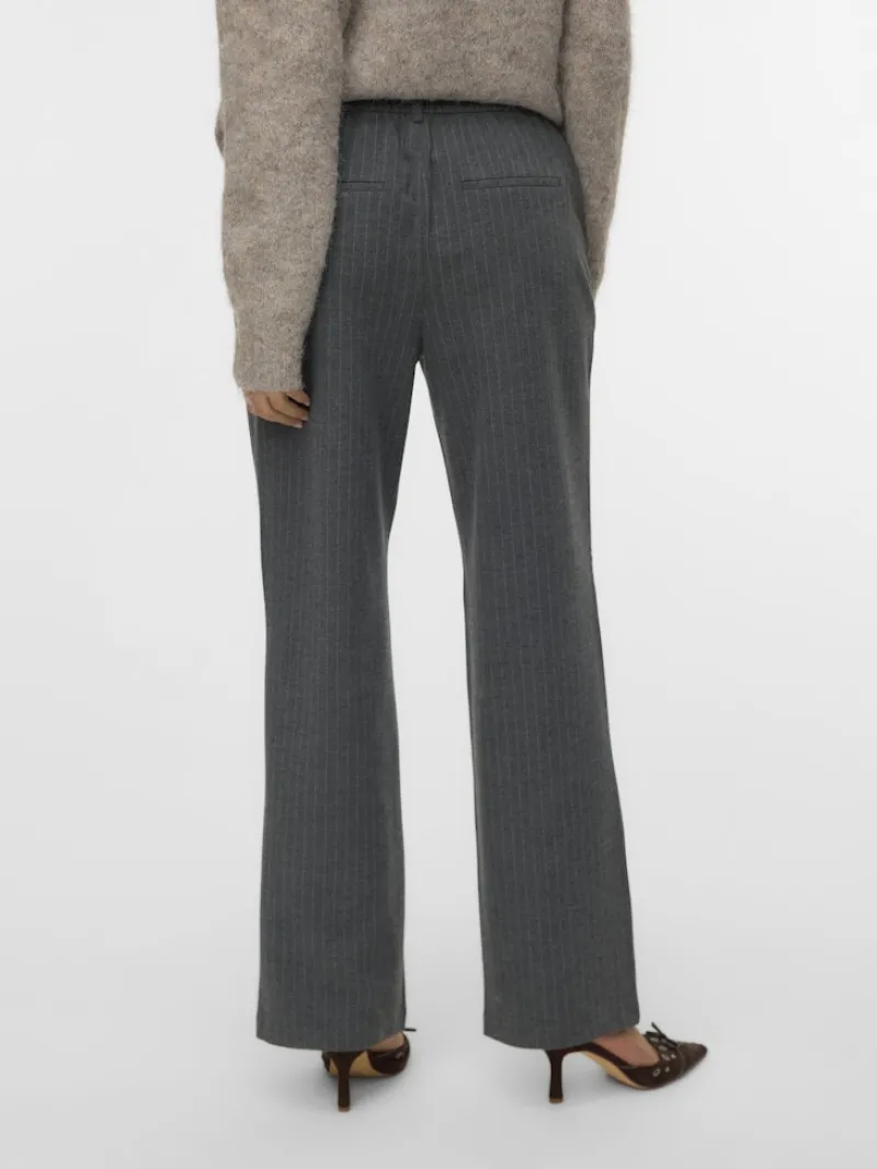 Vero Moda Hosen*VMMAYA JOJO MW STRAIGHT PANT Medium Grey Melange