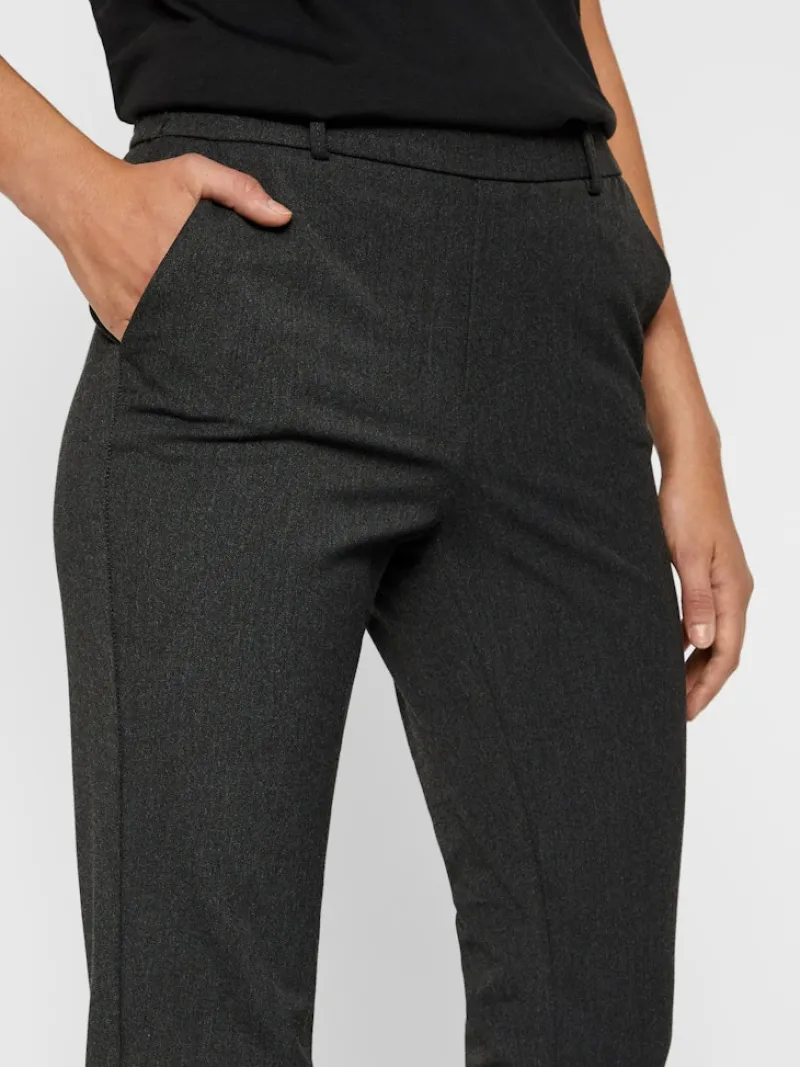 Vero Moda Hosen*VMMAYA MW LOOSE SOLID PANT NOOS Dark Grey Melange