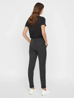 Vero Moda Hosen*VMMAYA MW LOOSE SOLID PANT NOOS Dark Grey Melange