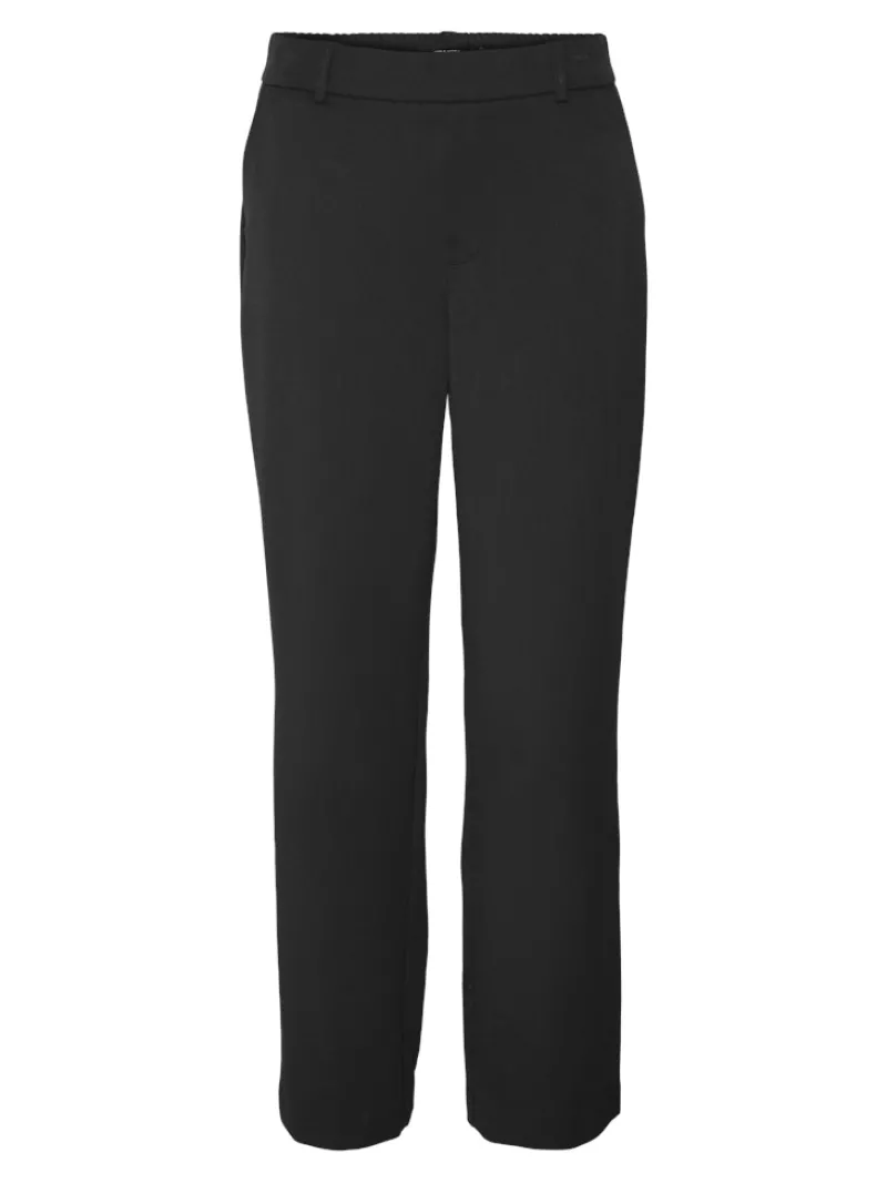 Vero Moda Hosen*VMMAYA MW STRAIGHT SOLID PANT NOOS Black