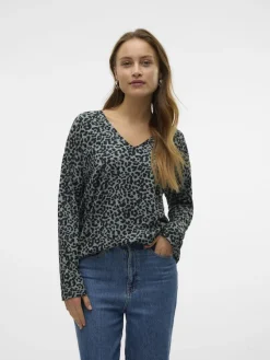 Vero Moda Shirts*VMMERVE LS 2-WAY LOOSE TOP JRS BOO Chinois Green