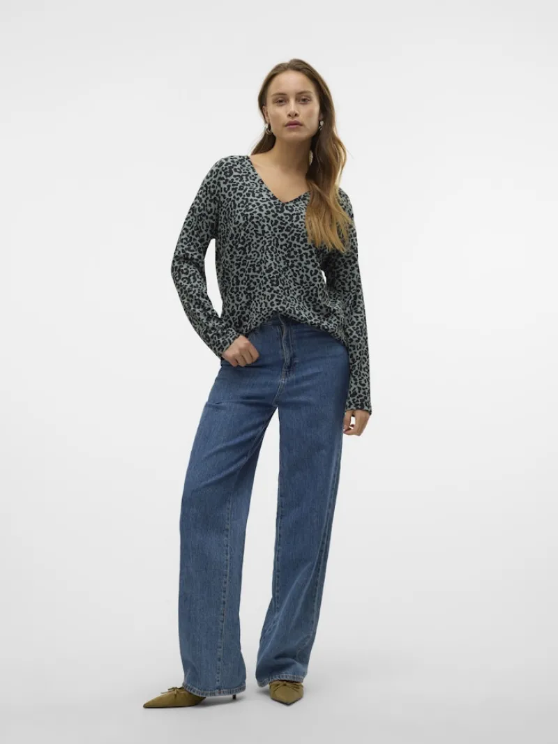 Vero Moda Shirts*VMMERVE LS 2-WAY LOOSE TOP JRS BOO Chinois Green