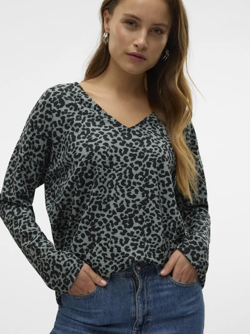 Vero Moda Shirts*VMMERVE LS 2-WAY LOOSE TOP JRS BOO Chinois Green