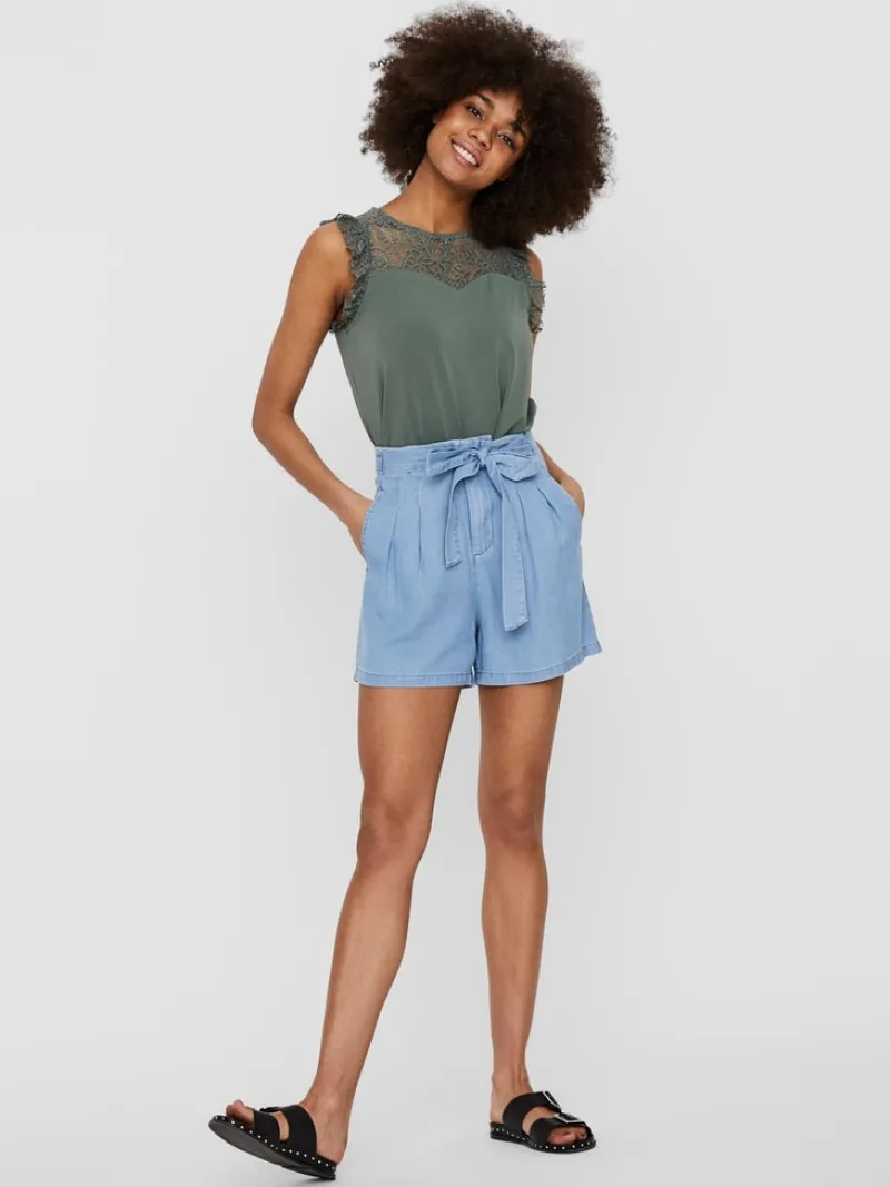 Vero Moda Shorts*VMMIA HR LOOSE SUMMER SHORTS GA NOOS Light Blue Denim