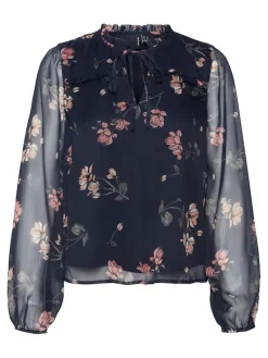 Vero Moda Blusen*VMMILLA LS TOP WVN GA NOOS Navy Blazer