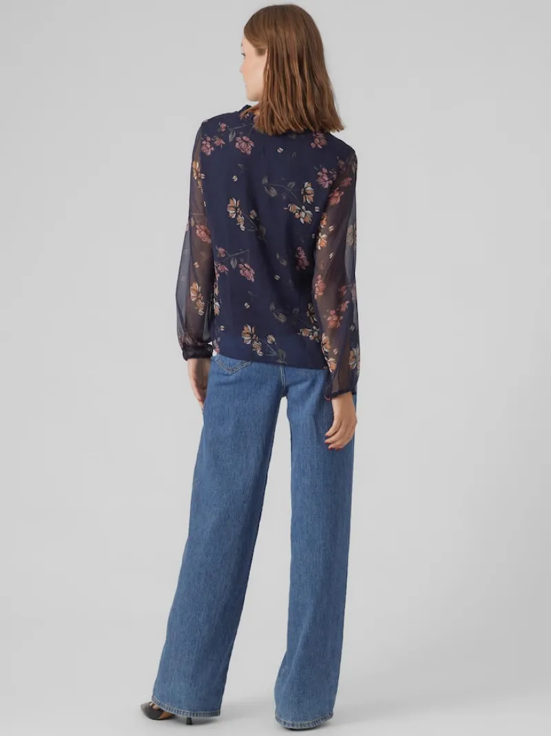 Vero Moda Blusen*VMMILLA LS TOP WVN GA NOOS Navy Blazer