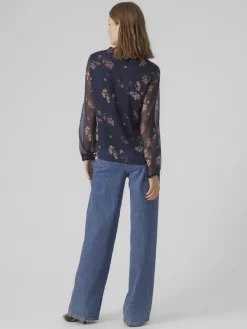 Vero Moda Blusen*VMMILLA LS TOP WVN GA NOOS Navy Blazer