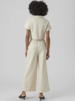 Vero Moda Hosen*VMMINASAIY HR WIDE PANT oatmeal