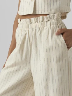 Vero Moda Hosen*VMMINASAIY HR WIDE PANT oatmeal