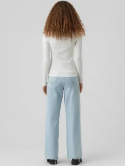 Vero Moda Shirts*VMNATASHA LS PLACKET TOP NOOS Snow White