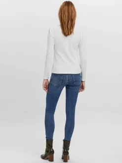 Vero Moda Shirts*VMNATASHA LS PUFF SQUARE NECK TOP NOOS Bright White