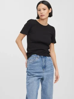 Vero Moda Shirts*VMNATASHA SS PUFF TOP NOOS Black