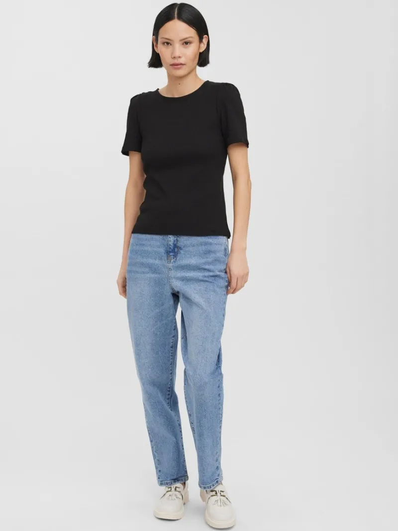 Vero Moda Shirts*VMNATASHA SS PUFF TOP NOOS Black