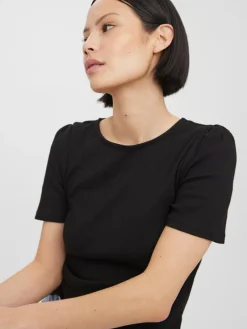 Vero Moda Shirts*VMNATASHA SS PUFF TOP NOOS Black