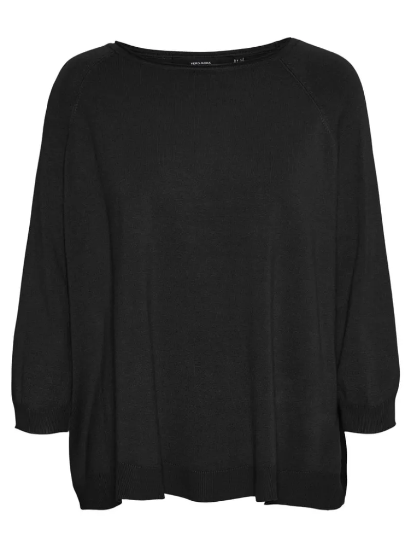 Vero Moda Shirts*VMNELLIE GLORY 3/4 BOXY BLOUSE GA NOOS Black