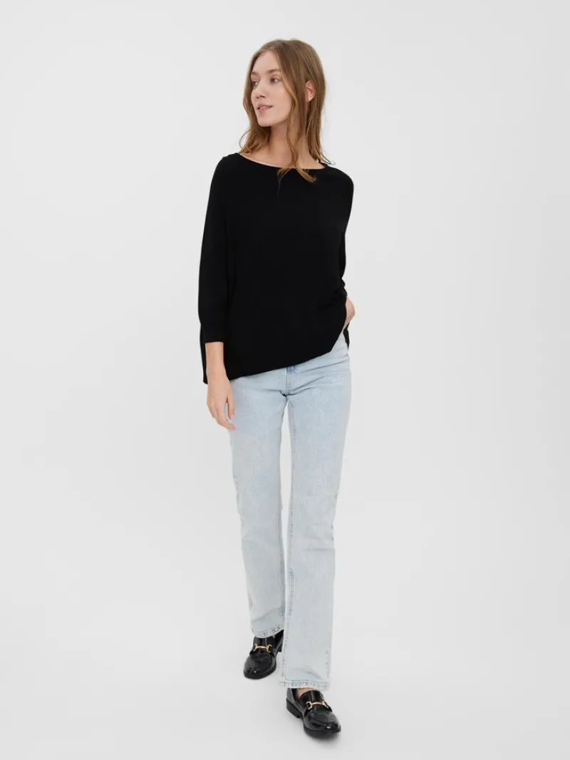 Vero Moda Shirts*VMNELLIE GLORY 3/4 BOXY BLOUSE GA NOOS Black