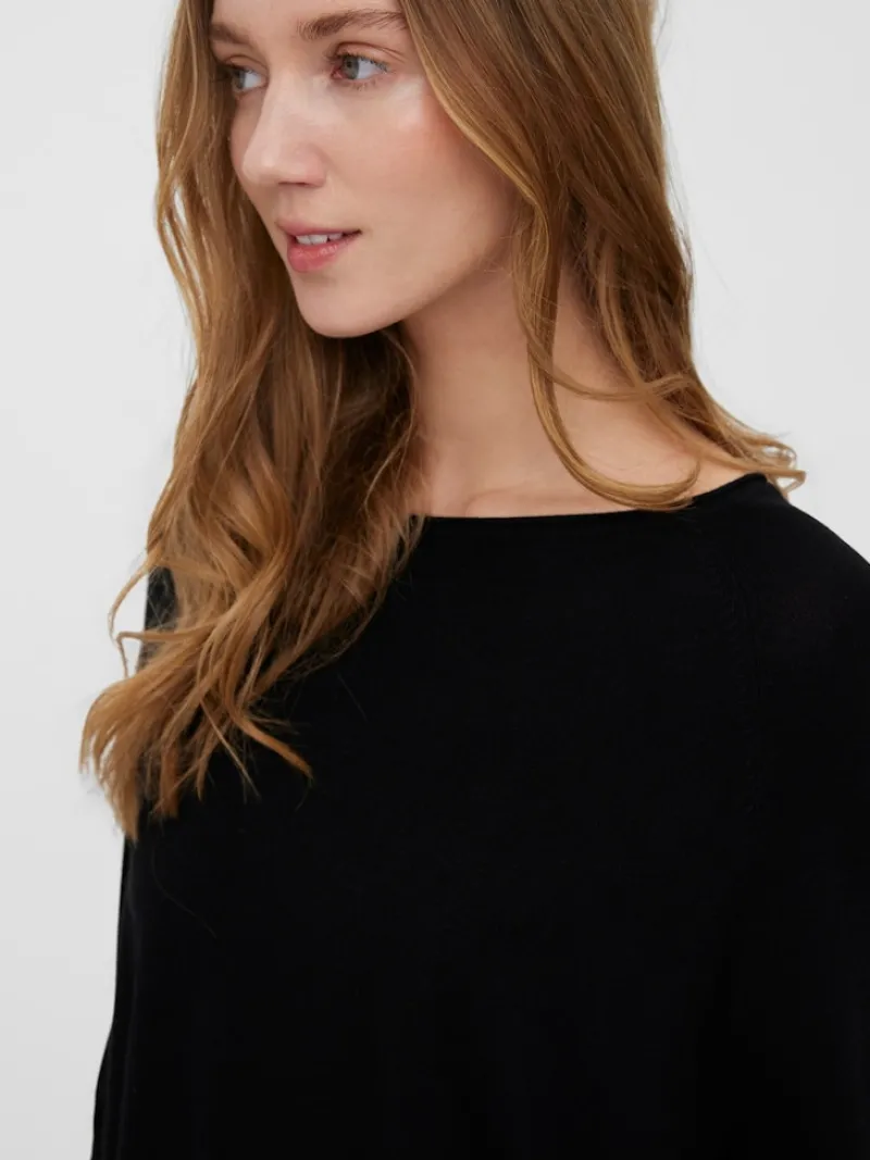 Vero Moda Shirts*VMNELLIE GLORY 3/4 BOXY BLOUSE GA NOOS Black