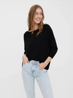 Vero Moda Shirts*VMNELLIE GLORY 3/4 BOXY BLOUSE GA NOOS Black