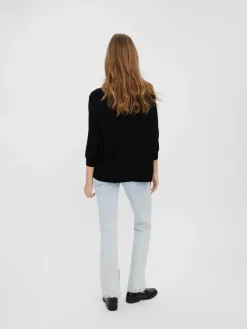 Vero Moda Shirts*VMNELLIE GLORY 3/4 BOXY BLOUSE GA NOOS Black