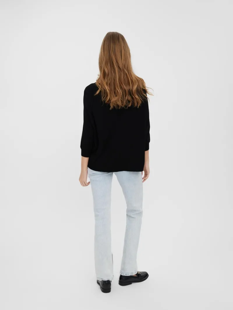 Vero Moda Shirts*VMNELLIE GLORY 3/4 BOXY BLOUSE GA NOOS Black