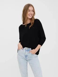 Vero Moda Shirts*VMNELLIE GLORY 3/4 BOXY BLOUSE GA NOOS Black
