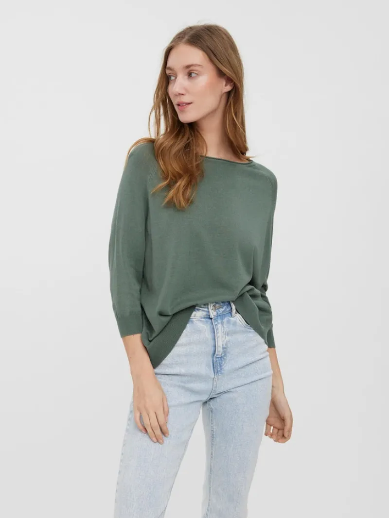 Vero Moda Shirts*VMNELLIE GLORY 3/4 BOXY BLOUSE GA NOOS Laurel Wreath