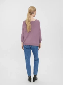 Vero Moda Shirts*VMNELLIE GLORY 3/4 BOXY BLOUSE GA NOOS elderberry