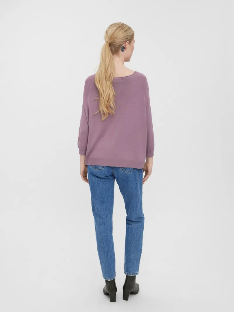 Vero Moda Shirts*VMNELLIE GLORY 3/4 BOXY BLOUSE GA NOOS elderberry