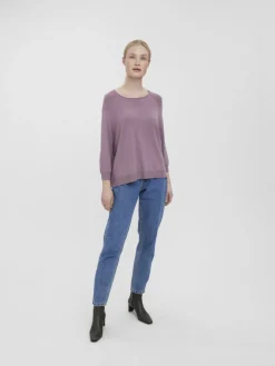 Vero Moda Shirts*VMNELLIE GLORY 3/4 BOXY BLOUSE GA NOOS elderberry