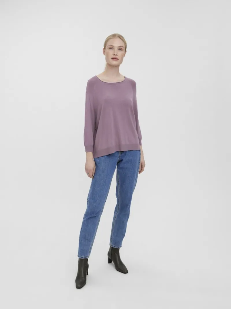 Vero Moda Shirts*VMNELLIE GLORY 3/4 BOXY BLOUSE GA NOOS elderberry